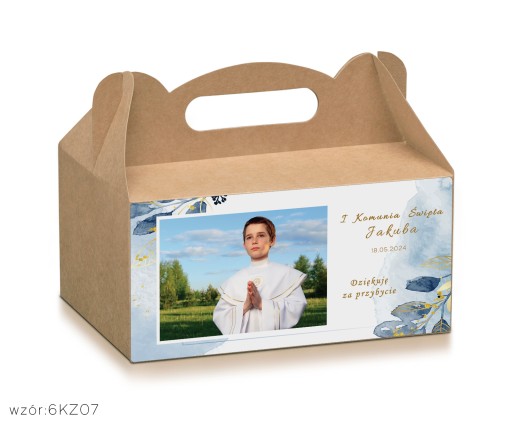 Remeselné krabičky na tortu s fotkou dieťaťa + personalizácia