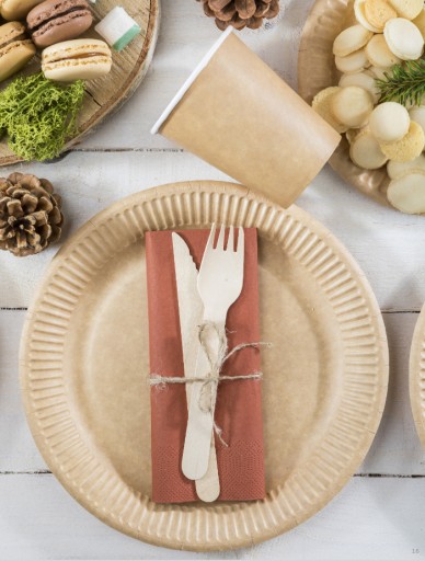 Kraft Bio ECO kompostovateľné taniere 18cm 8ks.