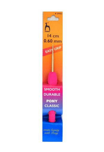 Háčik na háčkovanie PONY Easy Grip 0,60 s rukoväťou