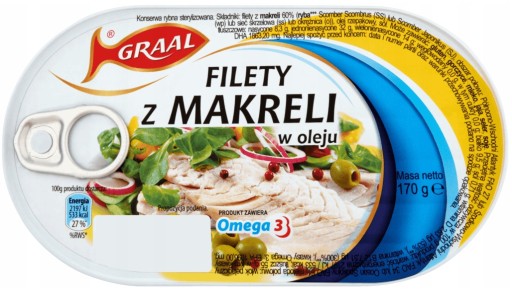 Filety z makrely v oleji Graal 170g