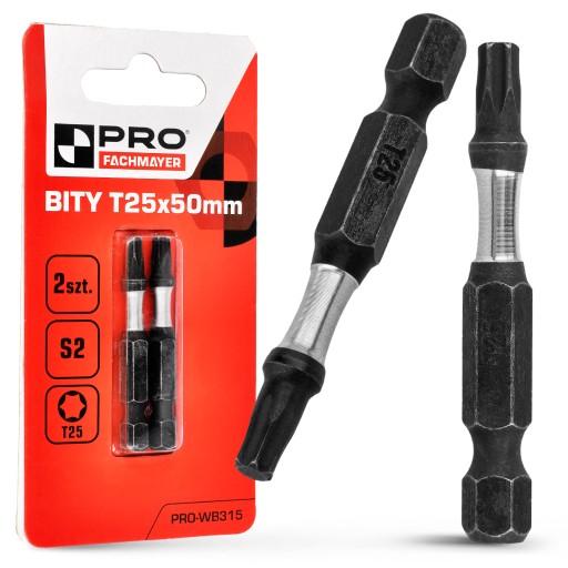 Nárazový bit Nárazové bity TX25 50mm | Nárazový bit pre skrutkovač 2 ks.