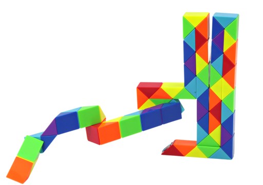 Arkádová hra Bricks Náučný farebný had 72 dielikov.