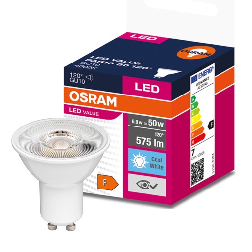 GU10 LED žiarovka 6,9W=80W 4000K 120ST OSRAM