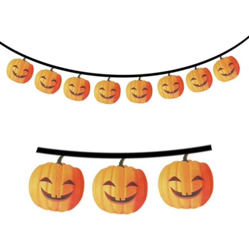 TEKVICOVÁ GARLANDA HALLOWEEN TEKVICA 300 CM
