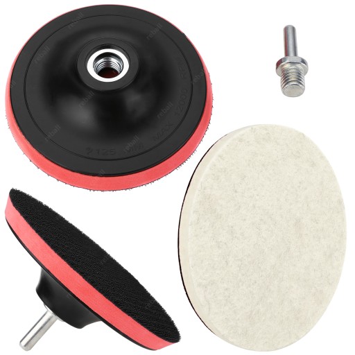 KOTÚČ SO VELCRO VELCRO DISKOVÝ VRTÁK + LEŠTIACI PLST 125mm