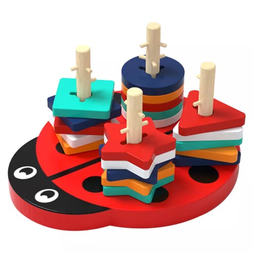 Drevené arkádové logické puzzle triedič