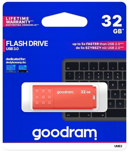GOODRAM Pendrive UME3 32GB USB 3.0 Orange