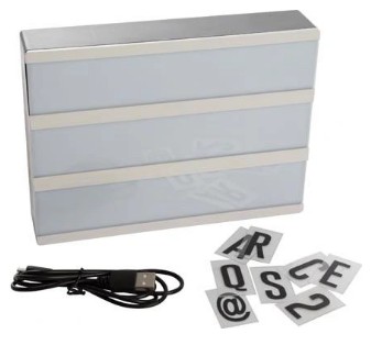 LIGHTBOX - PODSVETĽOVACIA TABUĽKA 20x15x4cm USB