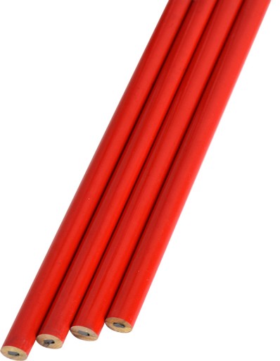 Červená stavebná stolárska ceruzka