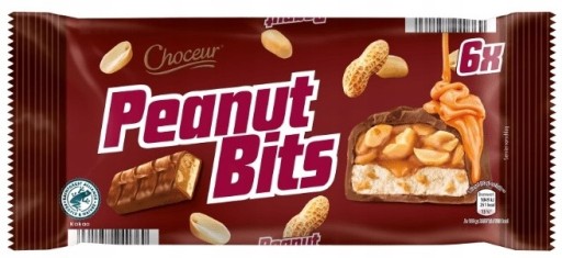 CHOCEUR PEANUT BITS KARAMELOVO ORIEŠKOVÁ ČOKOLÁDA 6 ks
