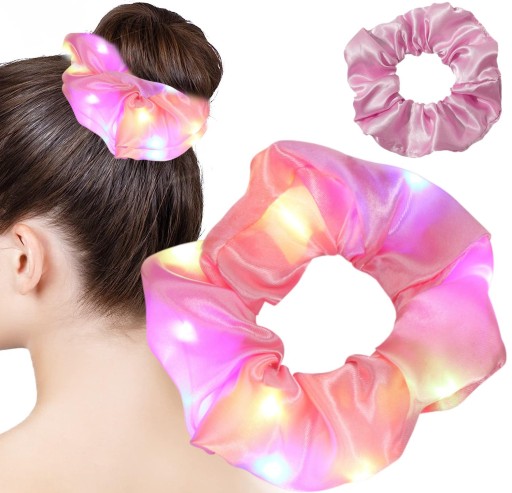 HAIR RUNSTERY LED SVIETIACI SCRUNCHIE NA HLAVU RUKY GUMIČKA