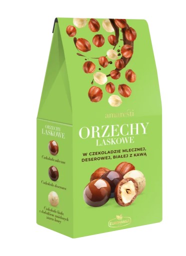 EUROHANSA LIESKOVÉ ORIEŠKY V ČOKOLÁDE. MLIEČNE BIELY DEZERT S KÁVOU 80G