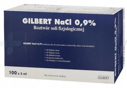 Fyziologický roztok NaCl 0,9% 1 ampulka 5ml GILBERT