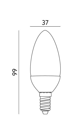 6x E14 LED žiarovka 1,5W=15W - 150lm Studená biela