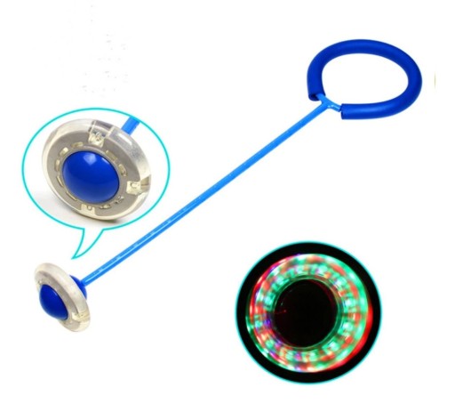 Hula hoop, švihadlo, lopta s LED modrým svetlom