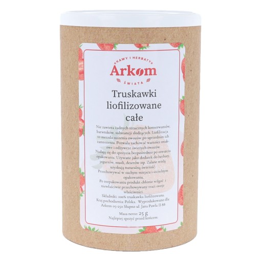 Celé mrazom sušené jahody v 25 g tube