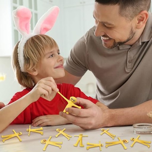 ANTISTRESOVÁ HRAČKA, NATAŽITEĽNÝ MUŽ, EMÓCIE, SENZORY SLUSH, 4 ks