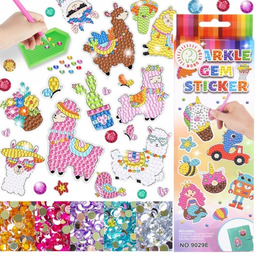 Diamantové nálepky Scrapbook Mosaic Diamantové vyšívanie Llama Set