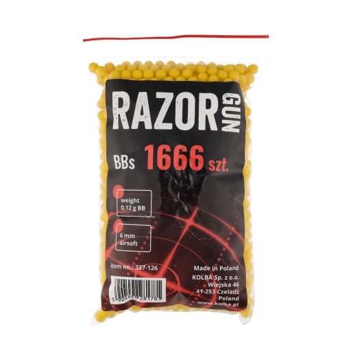 BB loptičky NA ASG 6 mm RAZORGUN 0,12 g 1600 ks