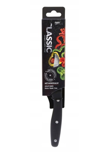 Univerzálny kuchynský nôž 13 cm CLASSIC, čierna oceľ