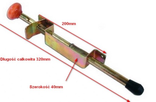 SILNÁ NOHA GARÁŽOVEJ BRÁNY S PRUŽINOVOU 32cm ZÁMKOM NOH