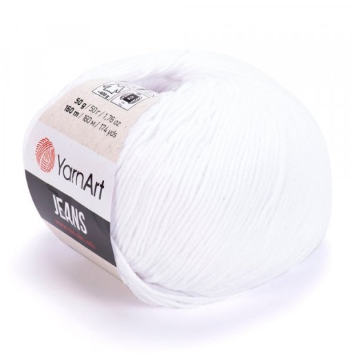 Biela priadza YarnArt Jeans 62