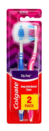 Zubná kefka Colgate Zig Zag Plus stredná 1+1 Zdarma