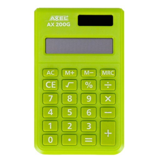 KANCELÁRSKA KALKULAČKA AXEL AX-200G, ZELENÁ