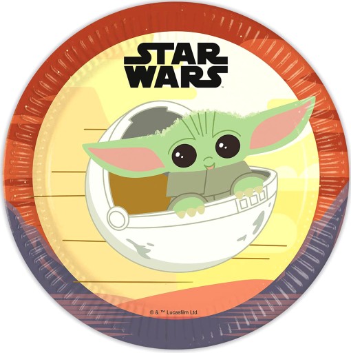Star Wars Yoda Yoda papierové taniere 23cm 8ks
