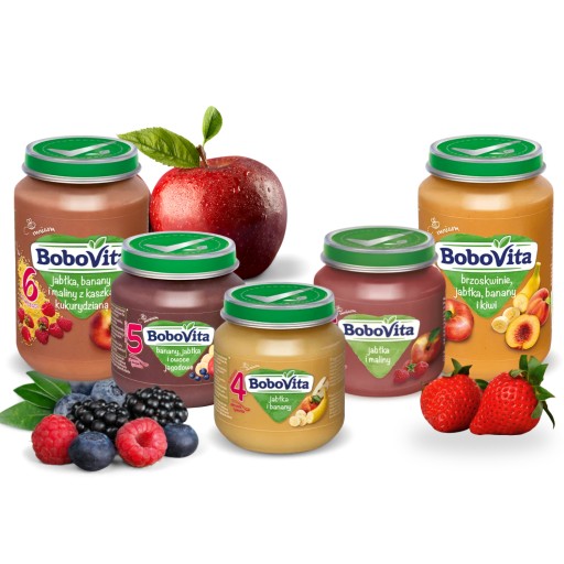 BoboVita Jablká a banány po 4 mesiacoch, 125 g