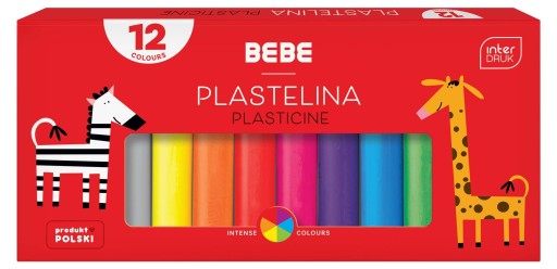 INTERDRUK BEBE FRESH SCHOOL Plastelína 12 farieb