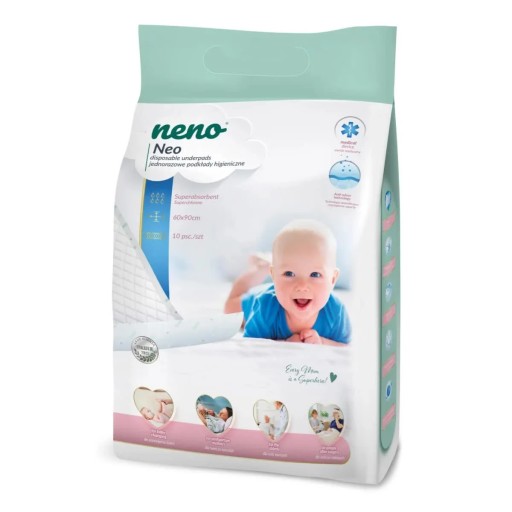 NENO JEDNORÁZOVÉ HYGIENICKÉ PODLOŽKY 60x90 10 ks