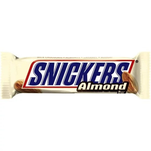 Snickers Mandľová tyčinka s mandľami 49,9g z USA