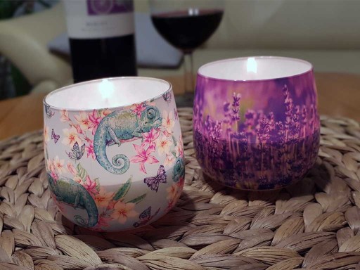 Vonná sviečka v skle BISPOL Aura 20H FLOWER JUNGLE