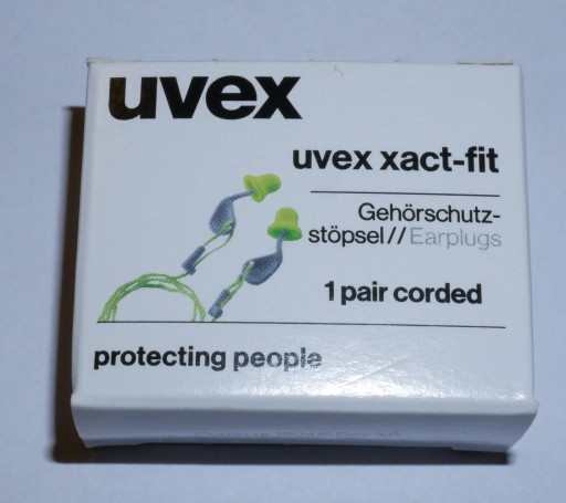Zátky na šnúrke, jednoduché vloženie UVEX xact-fit