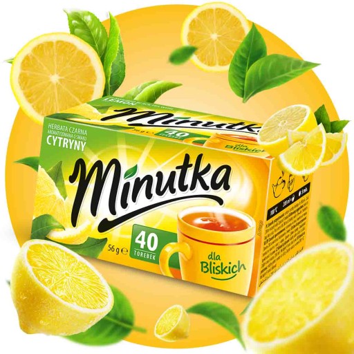 Klasický čierny čaj Lemon Express 40T poľský čaj Minutka