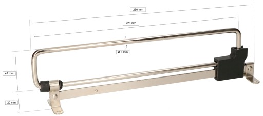 VEŠIAK POSUVNÝ 250MM NA ŠATNÍK 2 KS