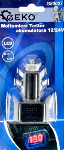Voltmeter, skúšačka batérií 12 24V GEKO G80027
