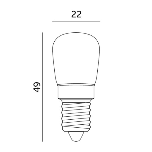LED žiarovka CHLADNIČKA E14 2W 200lm 4000K