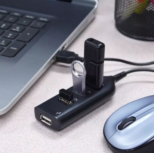 USB HUB 4 PORTOVÝ SPÍNAČ PLITERA 2.0