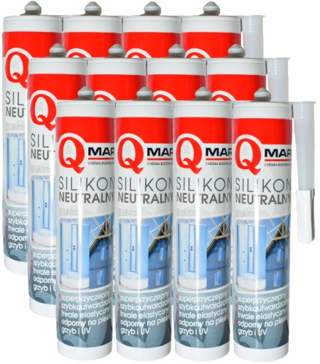 Silikónová biela neutrálna tuba na všeobecné stavebné úpravy Qmar 300 ml