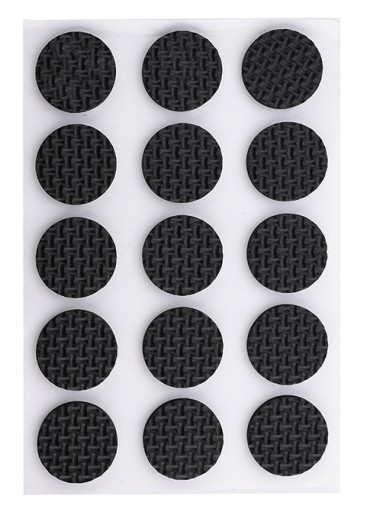PLSTENÉ PENOVÉ PODLOŽKY NA NÁBYTOK, SAMOLEPIACA KLZÁVKA, FI 2,5cm, 15 ks