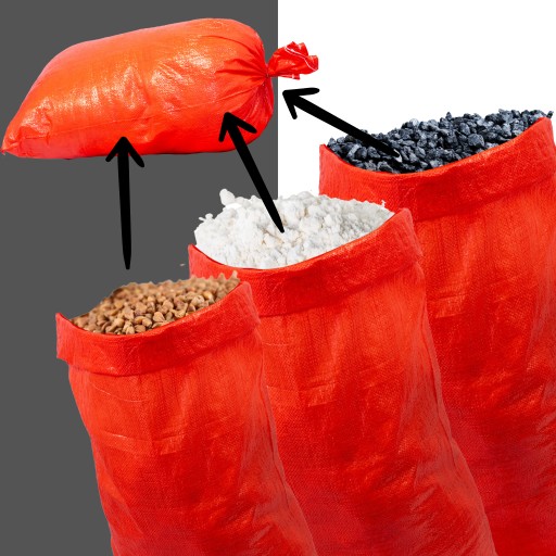 Vrece 25 kg vrecia na hrach, krúpy, obilniny, husto tkané