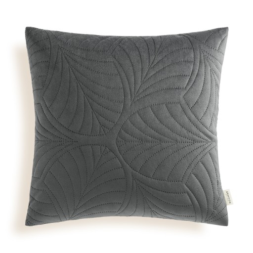 Dekoratívna velúrová obliečka na vankúš 45x45 Feel tmavošedá