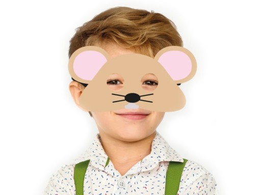 MASKA NA MYŠI, KOSTÝM MYŠEJ HNEDEJ PLSTE