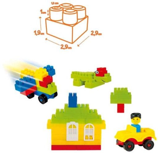 STAVEBNÉ BLOKY VEĽKÁ SADA 145 PRVKOV PRE DETI, FAREBNÉ