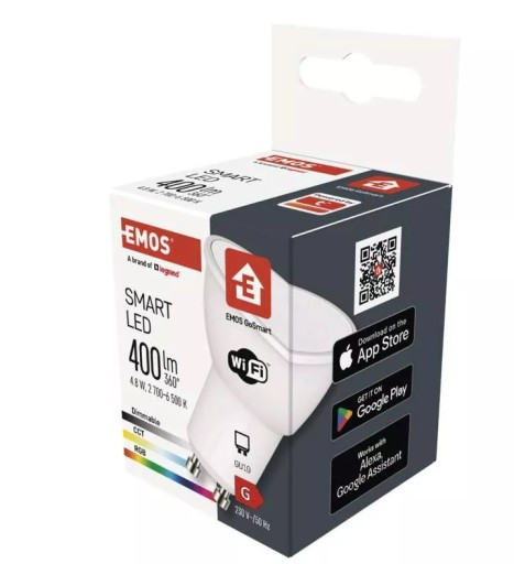 EMOS ZQW832R GoSmart LED žiarovka MR16/GU10/4,8W