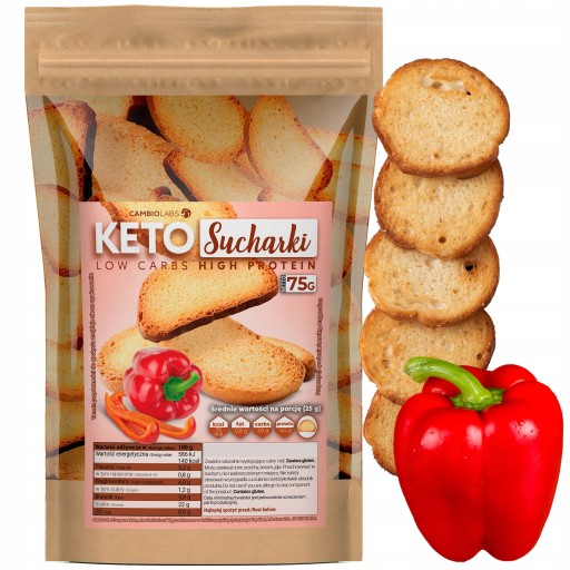 Keto Products Mini sucháre s príchuťou feferónky