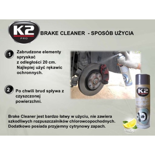 K2 BRZDOVÝ ČISTIČ 500 ML NA ČISTENIE BRZD!