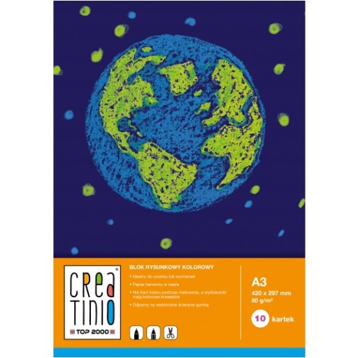 Podložka na kreslenie TOP2000 Creatinio A3, farba, 10 kariet.
